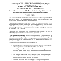 Government of Saint Vincent and the Grenadines: Unleashing the Blue Economy of the Caribbean (UBEC) Project - Economic Impact Assessment of the Marine Tourism Industry in St Vincent and the Grenadines and Development of Marine Tour Operator Standards